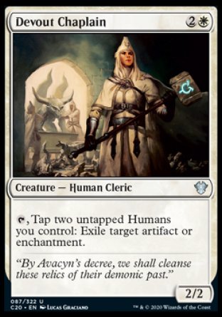 (087/322) Magic The Gathering Commander: Ikoria Single: Devout Chaplain  Uncommon