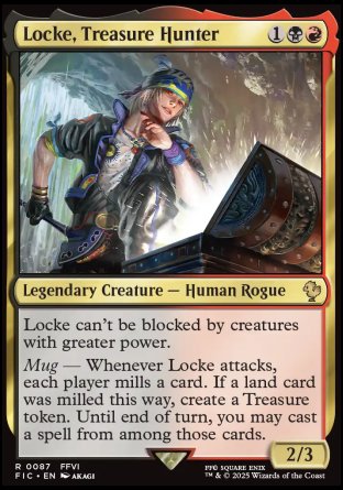 (087) Magic The Gathering Commander: Magic: The Gathering - FINAL FANTASY: Collector's Edition Single: Locke, Treasure Hunter Holo Rare