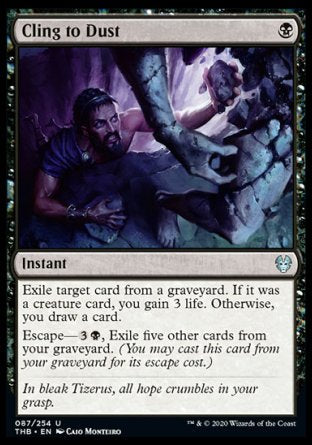 (087/254) Magic The Gathering Theros Beyond Death Single: Cling to Dust  Uncommon
