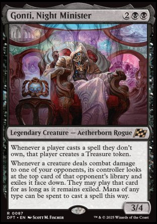 (087) Magic The Gathering Aetherdrift Single: Gonti, Night Minister  Rare