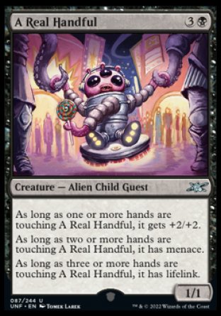 (087) Magic The Gathering Unfinity Single: A Real Handful  Uncommon