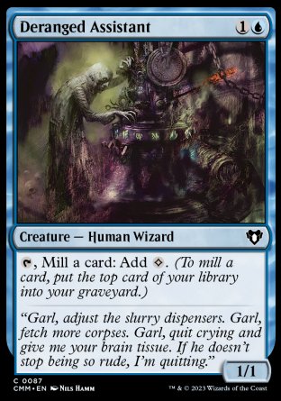 (087) Magic The Gathering Commander Masters Single: Deranged Assistant Holo Common