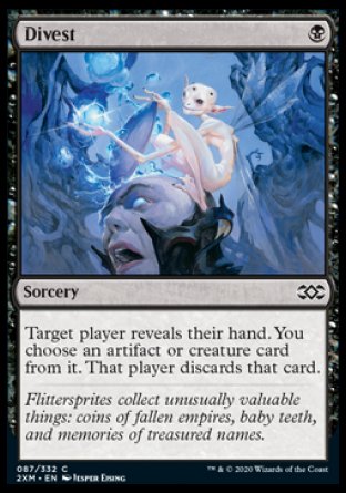 (087/332) Magic The Gathering Double Masters Single: Divest Holo Common