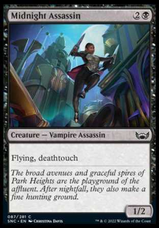 (087) Magic The Gathering Streets of New Capenna Single: Midnight Assassin  Common