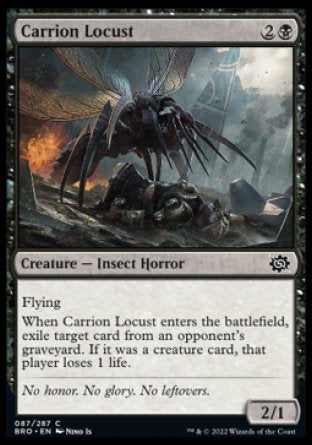 (087) Magic The Gathering The Brothers' War Single: Carrion Locust Holo Common
