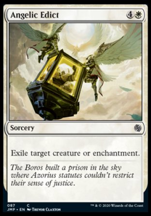 (087) Magic The Gathering Jumpstart Single: Angelic Edict  Common