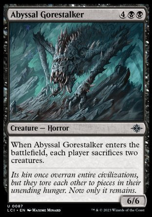 (087) Magic The Gathering The Lost Caverns of Ixalan Single: Abyssal Gorestalker  Uncommon