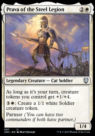 (087) Magic The Gathering Commander: Phyrexia: All Will Be One Single: Prava of the Steel Legion  Uncommon