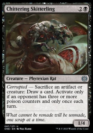 (087) Magic The Gathering Phyrexia: All Will Be One Single: Chittering Skitterling  Uncommon
