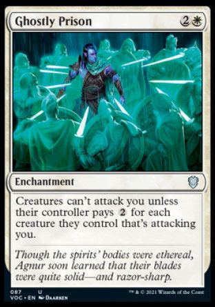 (087) Magic The Gathering Commander: Innistrad: Crimson Vow Single: Ghostly Prison  Uncommon