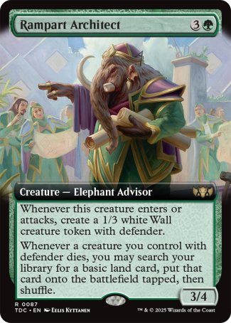 (087) Magic The Gathering Commander: Tarkir: Dragonstorm: Extras Single: Rampart Architect  Rare