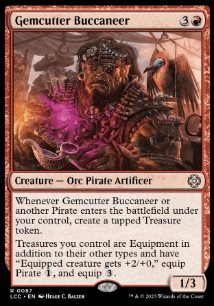 (087) Magic The Gathering Commander: The Lost Caverns of Ixalan Single: Gemcutter Buccaneer  Rare