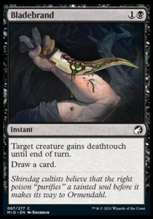 (087) Magic The Gathering Innistrad: Midnight Hunt Single: Bladebrand Holo Common