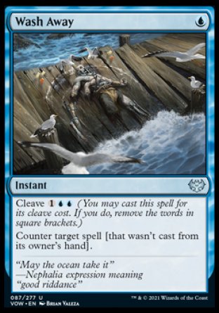 (087) Magic The Gathering Innistrad: Crimson Vow Single: Wash Away Holo Uncommon