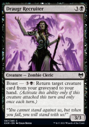 (087/285) Magic The Gathering Kaldheim Single: Draugr Recruiter Holo Common