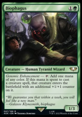 (087) Magic The Gathering Universes Beyond: Warhammer 40000 Single: Biophagus  Rare
