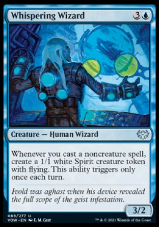 (088) Magic The Gathering Innistrad: Crimson Vow Single: Whispering Wizard  Uncommon