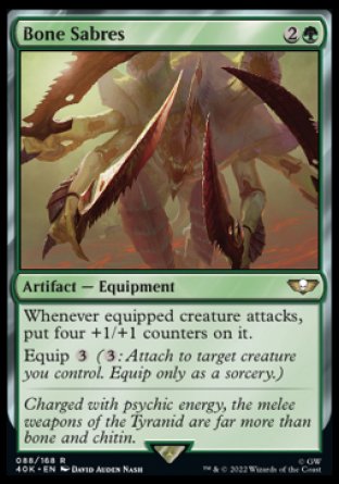 (088) Magic The Gathering Universes Beyond: Warhammer 40000 Single: Bone Sabres Holo Rare