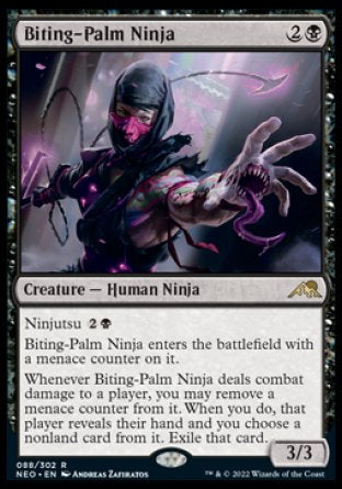 (088) Magic The Gathering Kamigawa: Neon Dynasty Single: Biting-Palm Ninja Holo Rare