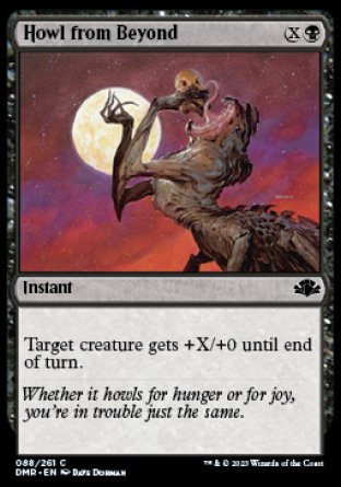 (088) Magic The Gathering Dominaria Remastered Single: Howl from Beyond  Common