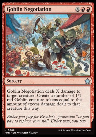 (088) Magic The Gathering Magic: The Gathering Foundations Single: Goblin Negotiation Holo Uncommon