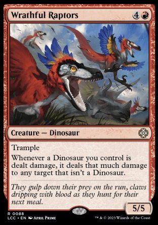 (088) Magic The Gathering Commander: The Lost Caverns of Ixalan Single: Wrathful Raptors  Rare