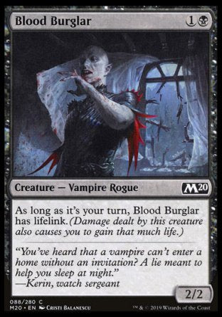 (088/280) Magic The Gathering Core 2020 Single: Blood Burglar  Common