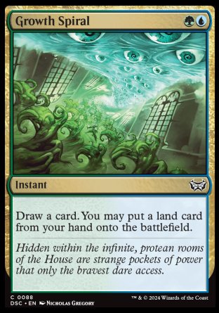 (088) Magic The Gathering Commander: Duskmourn: House of Horror Single: Growth Spiral  Common