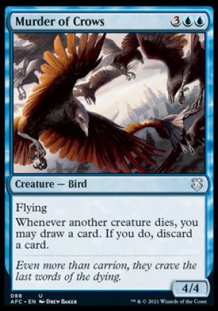(088) Magic The Gathering Commander: Adventures in the Forgotten Realms Single: Murder of Crows  Uncommon