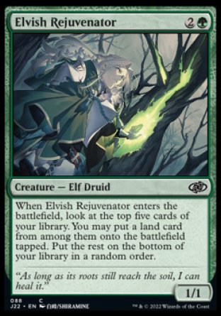 (088) Magic The Gathering Jumpstart 2022 Single: Elvish Rejuvenator  Common