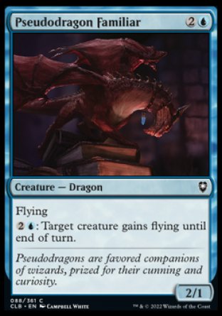(088) Magic The Gathering Commander Legends: Battle for Baldur's Gate Single: Pseudodragon Familiar  Common