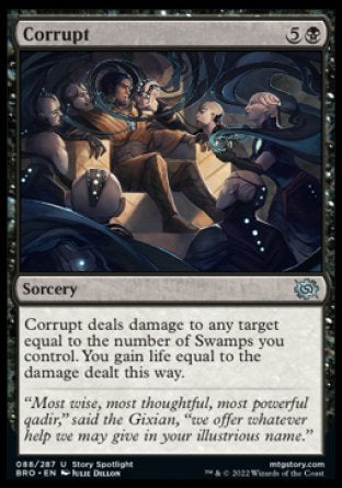 (088) Magic The Gathering The Brothers' War Single: Corrupt  Uncommon