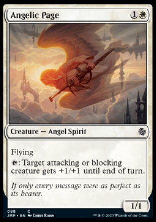 (088) Magic The Gathering Jumpstart Single: Angelic Page  Common