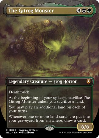 (088) Magic The Gathering Commander: Bloomburrow: Extras Single: The Gitrog Monster Holo Mythic