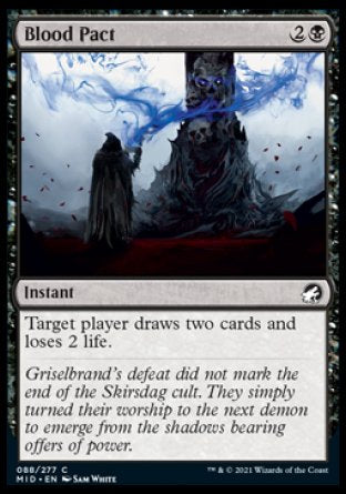 (088) Magic The Gathering Innistrad: Midnight Hunt Single: Blood Pact  Common