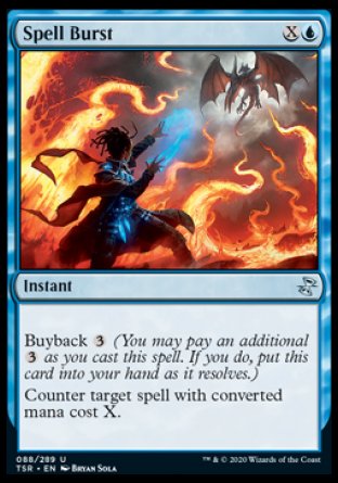 (088/289) Magic The Gathering Time Spiral Remastered Single: Spell Burst Holo Uncommon