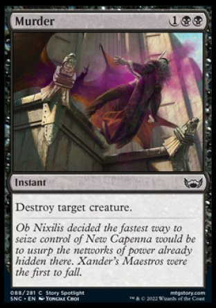 (088) Magic The Gathering Streets of New Capenna Single: Murder Holo Common