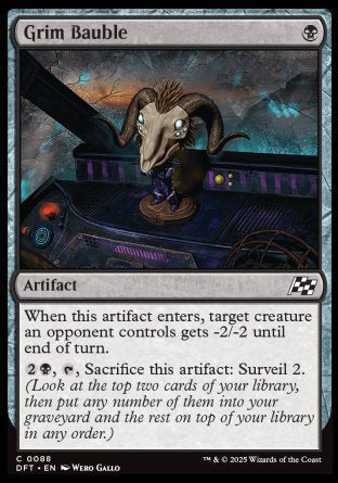 (088) Magic The Gathering Aetherdrift Single: Grim Bauble Holo Common