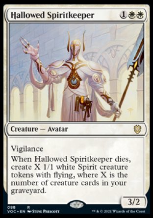 (088) Magic The Gathering Commander: Innistrad: Crimson Vow Single: Hallowed Spiritkeeper  Rare