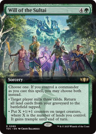 (089) Magic The Gathering Commander: Tarkir: Dragonstorm: Extras Single: Will of the Sultai  Rare