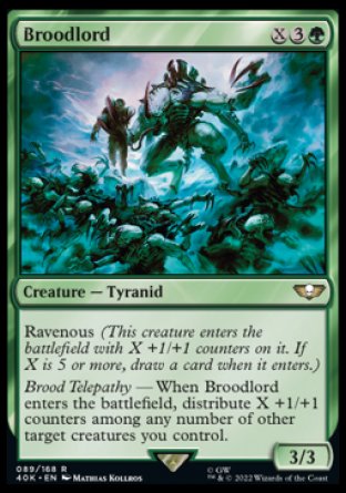(089) Magic The Gathering Universes Beyond: Warhammer 40000 Single: Broodlord Holo Rare
