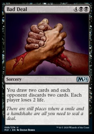 (089) Magic The Gathering Core 2021 Single: Bad Deal  Uncommon