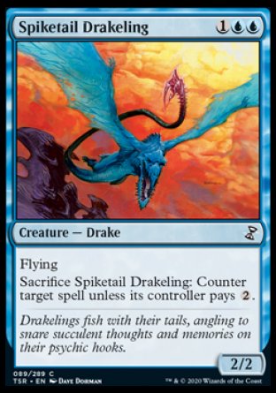 (089/289) Magic The Gathering Time Spiral Remastered Single: Spiketail Drakeling Holo Common