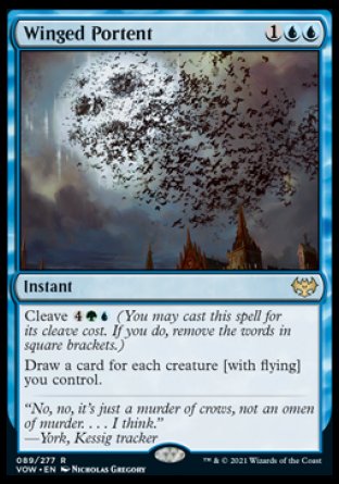 (089) Magic The Gathering Innistrad: Crimson Vow Single: Winged Portent Holo Rare