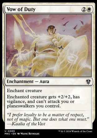 (089) Magic The Gathering Commander: Murders at Karlov Manor Single: Vow of Duty  Uncommon