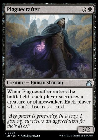 (089) Magic The Gathering Ravnica Remastered Single: Plaguecrafter  Uncommon