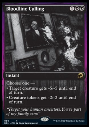 (089) Magic The Gathering Innistrad: Double Feature Single: Bloodline Culling Holo Rare