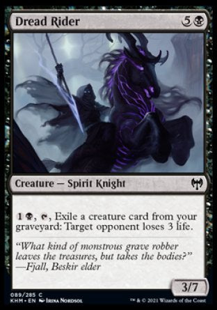 (089/285) Magic The Gathering Kaldheim Single: Dread Rider Holo Common