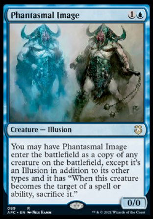(089) Magic The Gathering Commander: Adventures in the Forgotten Realms Single: Phantasmal Image  Rare