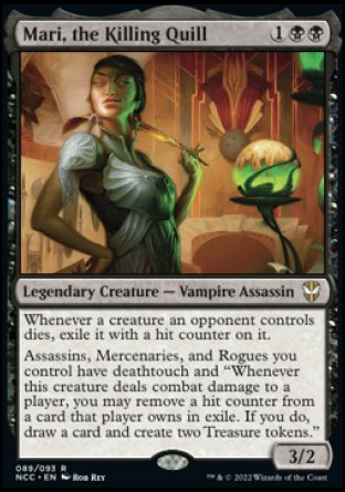 (089) Magic The Gathering Commander: Streets of New Capenna Single: Mari, the Killing Quill  Rare